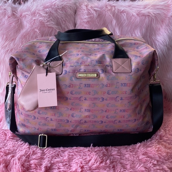 🌈Juicy Couture Rainbow Taffy Word Play Weekender🌈 - Picture 2 of 11